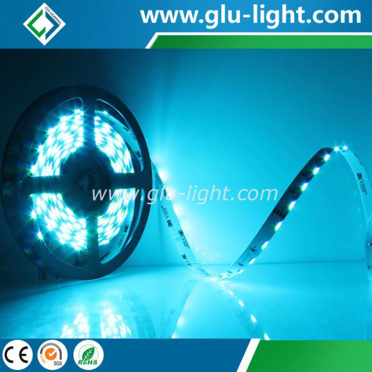 DC24V Tri-chip RGB sideview led strip 60 led/m with 3 years warranty 